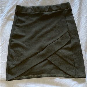 Khaki mini skirt